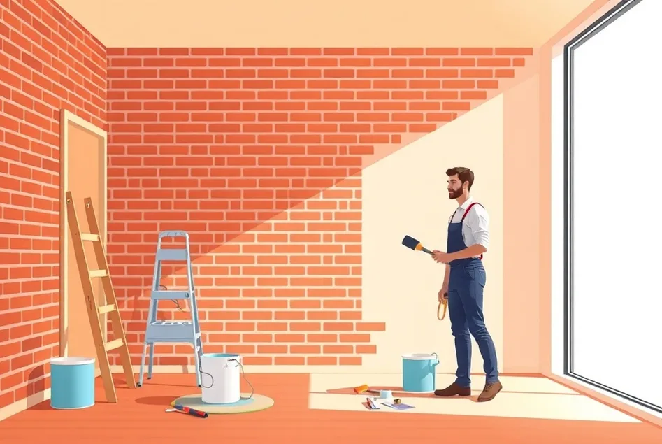 Intérieur rénové après travaux de peinture à Aniche