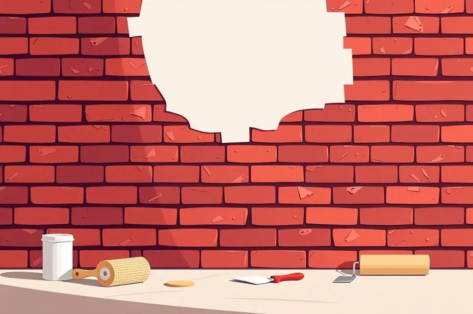 Outils de peinture disposés dans l'ordre des étapes du chantier